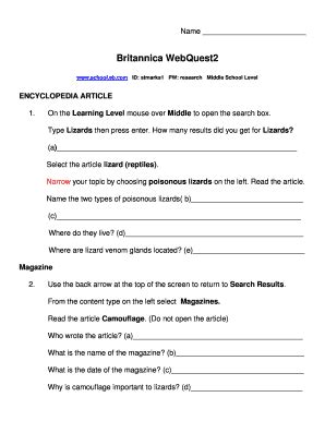 Fillable Online webclass Britannica WebQuest2 - Webclass.org - webclass ...