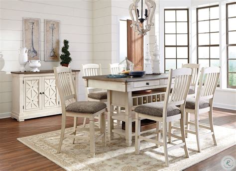 Bolanburg White and Gray Rectangular Counter Height Dining Room Set ...