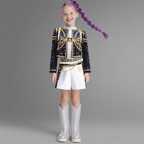 Girls Halloween Costume Pop Star Rumi Halloween Costumes Crop Top ...