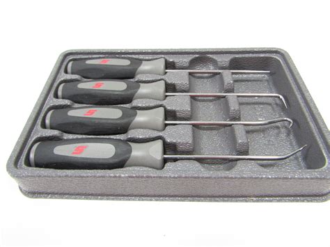 Snap-on Tools 4 Piece Mini Soft Grip Awl Hook Picks Set SGASA204CDT