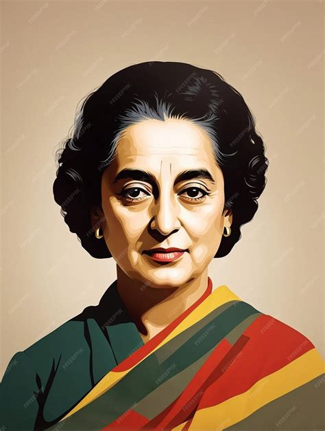 Premium AI Image | Indira Gandhi Portrait India's First Female Prime ...