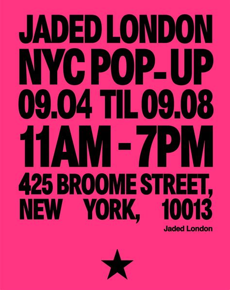 Jaded London NYC pop-up - Store