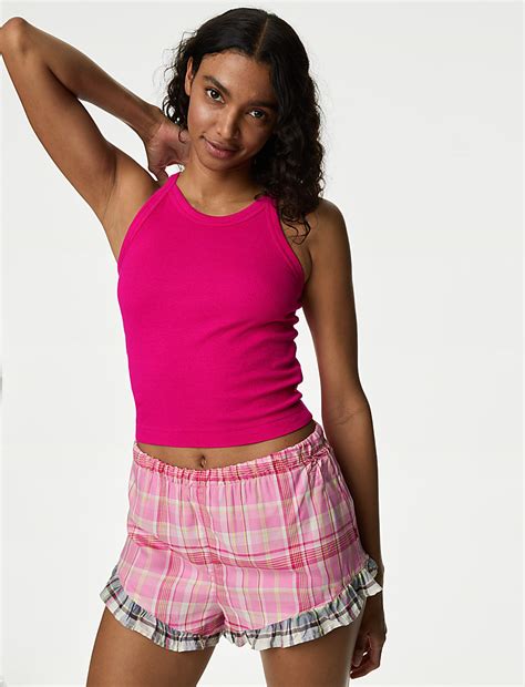 Buy Cotton Rich Ribbed Pyjama Top at Marks & Spencer