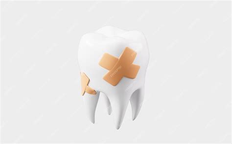 Premium Photo | Human tooth model tooth cracking oral rehabilitation 3d rendering