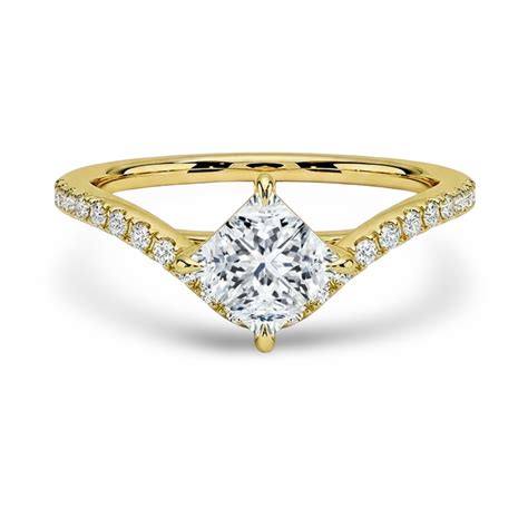 Sabra Princess Cut Lab Diamond Solitaire Ring – Jewelslane