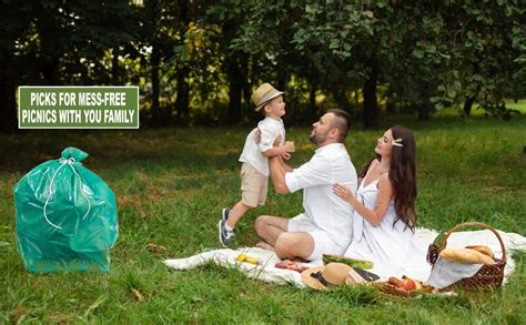 Ella - Garbage Bags 24 x 32 Inches (Large) 60 Bags (4 Rolls) - Green ...