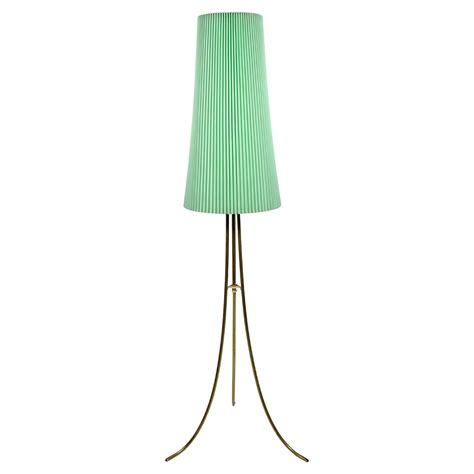 Vintage 1950s Mid-Century Rupert Nikoll Brass Floor Lamp Pleated Shade ...