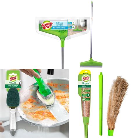 Scotch-Brite Bathroom Squeegee Plastic Wiper(30 cm)(Green) : Amazon.in ...