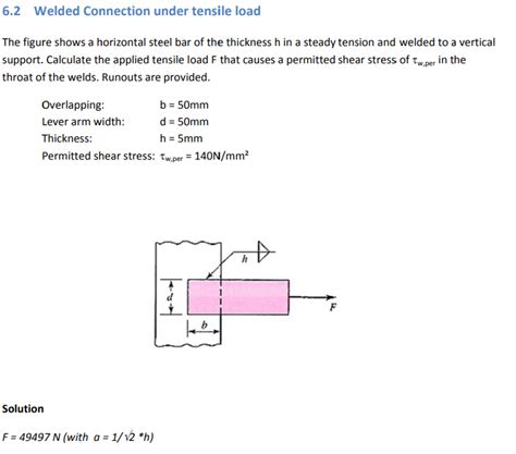 Image result for Solved Example On Tensile Capacity of Welded Connection