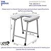 THE SRDVX 7® Commode Stool | Premium Folding Powder Coated Metal Shower ...