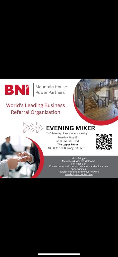 BNI Mountain House Power Partners Mixer, The Upper Room True Food ...
