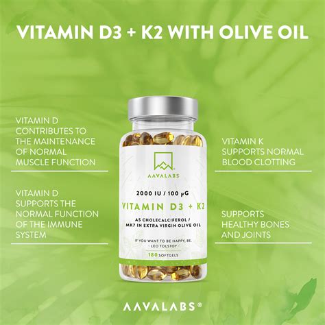 Vitamin D3 + K2 - Bioavailable Vitamin D3 and K2 | AAVALABS