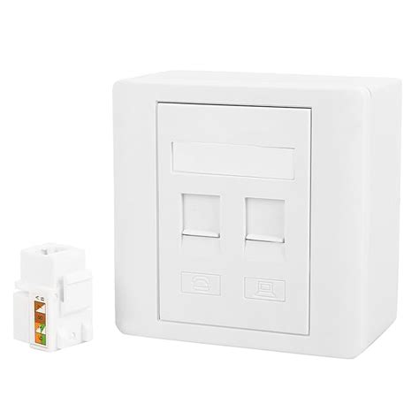 ANDTRONICS Combo Set - RJ45 CAT6E LAN I/O Network Keystone Jack + Gang ...