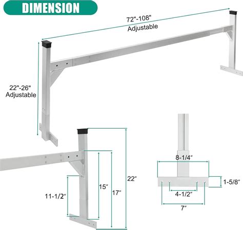 OUTPRIZE Aluminum Trailer Ladder Rack, 6FT to 9FT Adjustable India | Ubuy