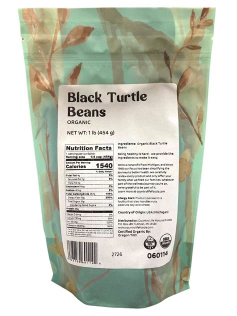 Black Turtle Beans, Organic | Country Life Natural Foods