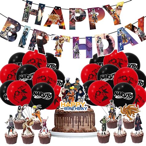 Buy Hilloly 30pcs Naruto Party Decorations Naruto Balloons Set Naruto ...