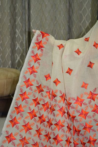 Hand Embroidered Phulkari Saree – Just Phulkari