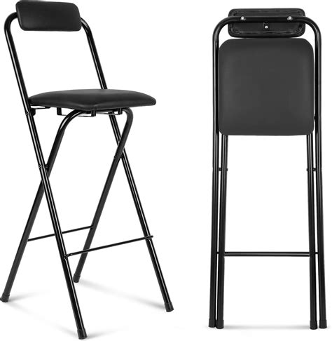 Amazon.com: Thyle 1 Pcs Folding Bar Stool with Backrest, Tall Foldable ...