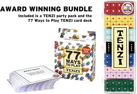 Buy TENZI Party Pack Dice Game Bundle with 77 Ways to Play TENZI - A ...