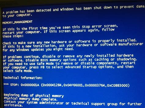 Memory Management Blue Screen 的图像结果