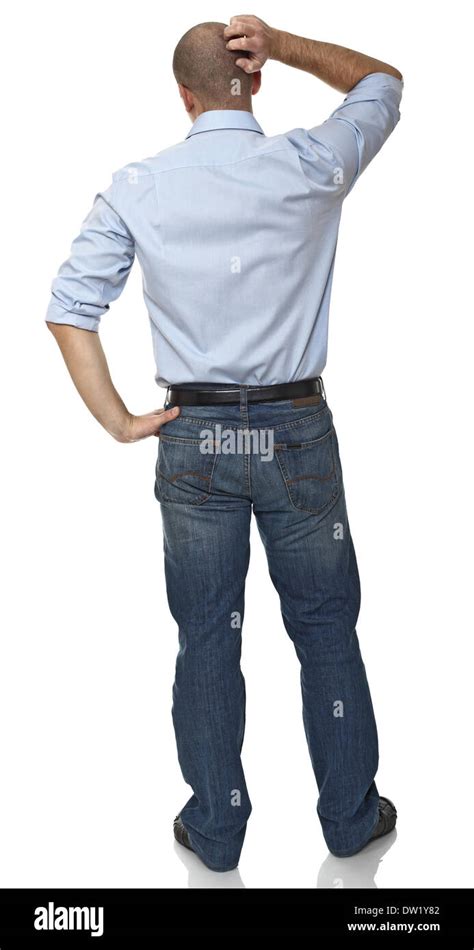 Man Standing Back View 的图像结果