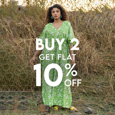 Shop Exclusive Cotton Kaftans for Women Online | Pinklay