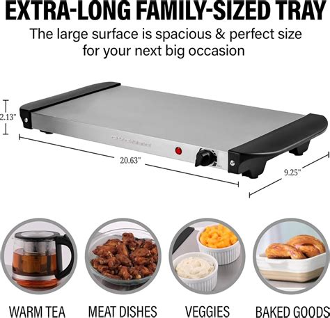 Ovente Electric Warming Tray with Adjustable India | Ubuy