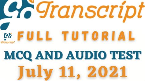 Image result for Go Transcript Audio Test Answer