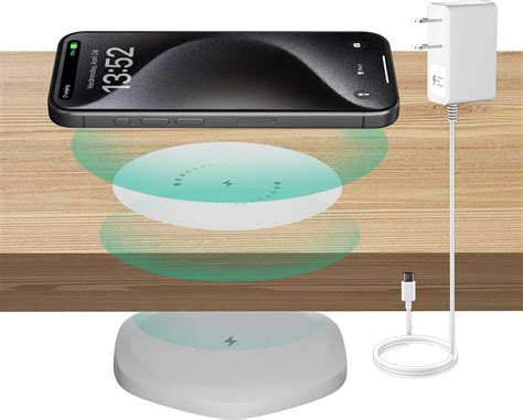 KPON Invisible Wireless Charger, 30mm Under Table Wireless Charger Mat ...