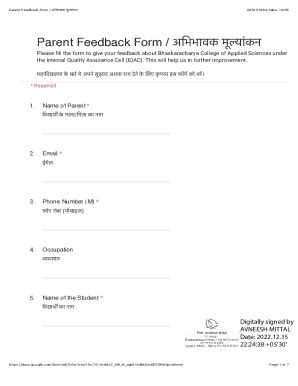 Fillable Online After School Feedback Form Template - Jotform Fax Email ...