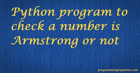 Image result for Python Code to Check Armstrong Number
