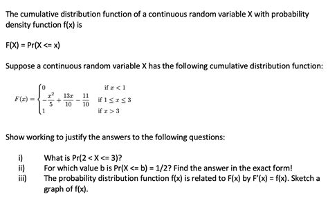 Image result for Continuous Random Variable Cumulative Distribution Function