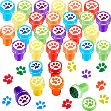 Chinco 36 Pieces Dog Paw Print Stamp Self Inking Stamps | Desertcart INDIA
