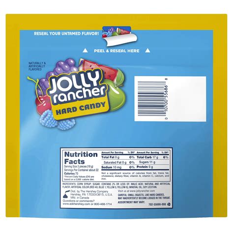 Calories Jolly Rancher Nutrition Label