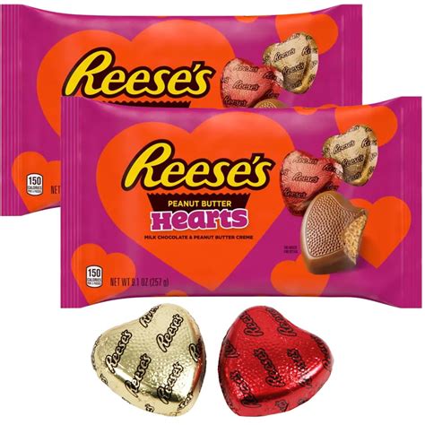 REESE'SMilk Chocolate Peanut Butter Creme Hearts, Valentine's Day Candy ...
