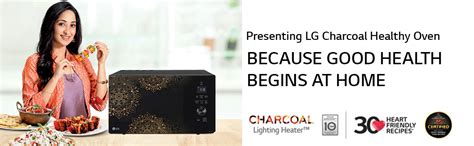 LG 28L Charcoal Convection Microwave Oven (MJEN286UI, Black, Healthy ...