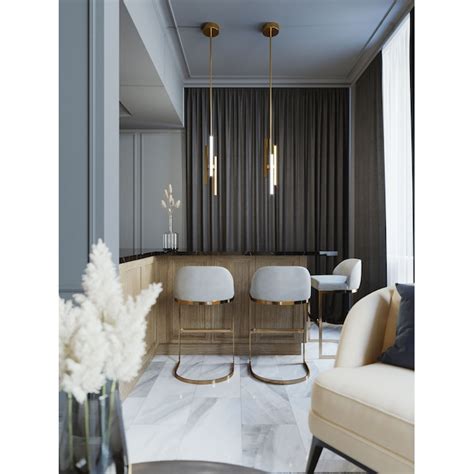 AFX Indra Satin Brass Modern/Contemporary Square LED Medium Hanging ...