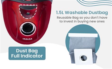 INALSA Vacuum Cleaner Gusto Pro-1200W with Powerful Blower Function&1 ...