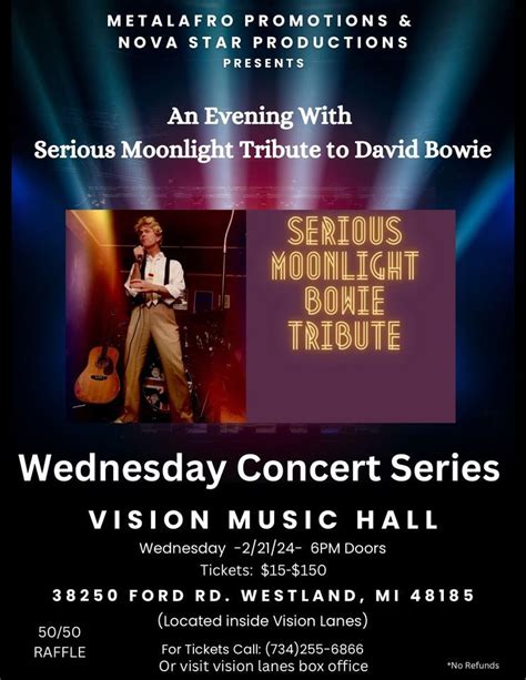 Serious Moonlight - David Bowie Tribute LIVE! @ The Vision Music Hall ...