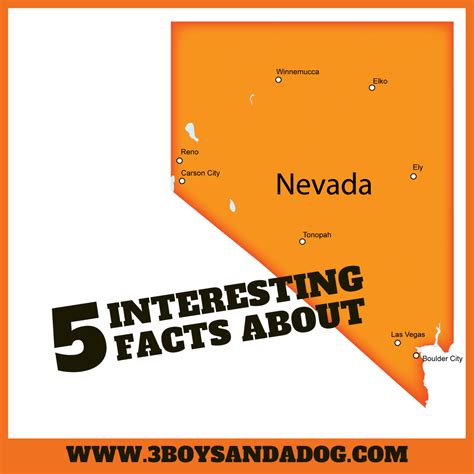 Interesting Facts about Nevada - 3 Boys and a Dog