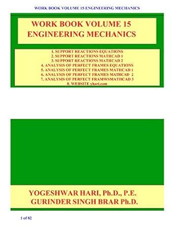 WORK BOOK VOLUME 15 ENGINEERING MECHANICS eBook : Hari, Dr. Yogeshwar ...