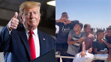 'I Love You Trump': Palestinians Seen Thanking US President As Gaza Aid ...