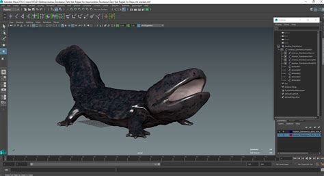 3D Andrias Davidianus Dark Wet Rigged for Maya model | 3D Molier ...