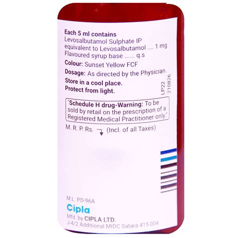 Levolin 1 mg Orange Flavour Syrup | Uses, Side Effects, Price | Apollo ...