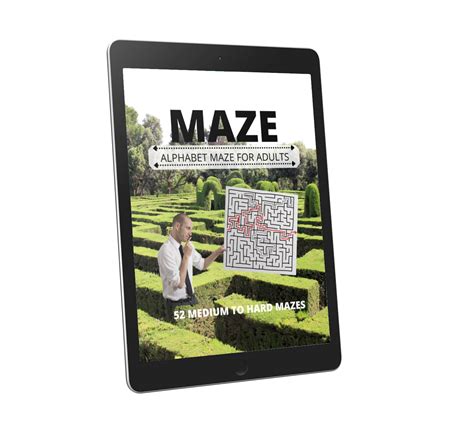 ALPHABET MAZE FOR ADULTS : 52 Medium to hard large print maze puzzle ...