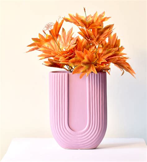 Buy Lilac U-shaped Vase Online in India | Morcee – Morcee