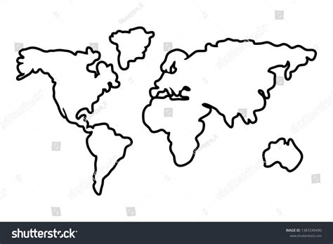 World Map Outline With Continents