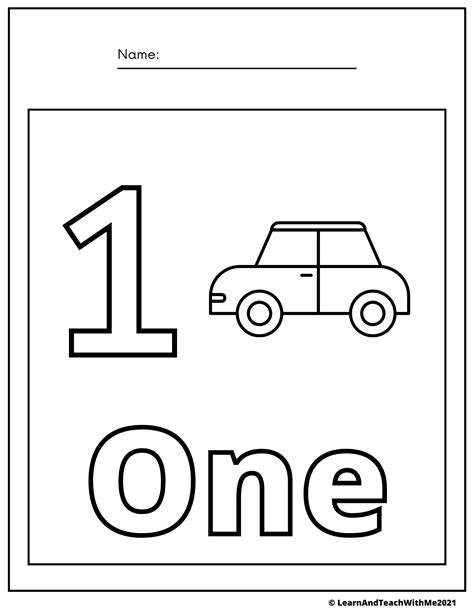 Number 1 Coloring Page: Fun and Educational Printable for Kids