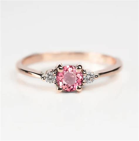5mm Light Pink Sapphire and Diamond Engagement Ring - DIORAH JEWELLERS