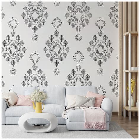 Latest Ornate Damask Large Allover Stencils for Wall Painting (KDRDSS1 ...